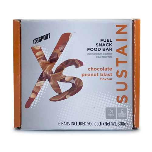 XS FUEL SNACK FOOD BAR CHOCOLATE PEANUT (6 x 50gr) Sports Nutrition